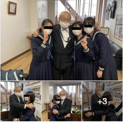 秀岳館高校校長と女子生徒のハグ画像