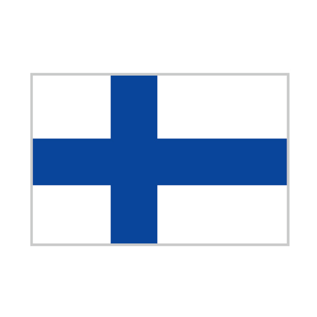 フィンランドのバスケ人気は？をイメージする、フィンランド国旗の画像